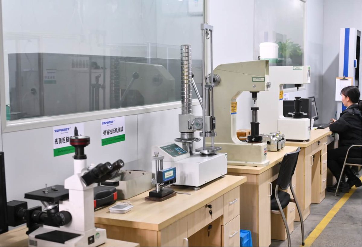 TOPWEST laboratory with hardness and microscope equipment